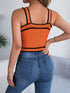 'Xylia' Striped Knit Crop Top - Celes Fashion